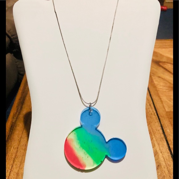 Handmade Autism Awareness colored pendant - Picture 7 of 14